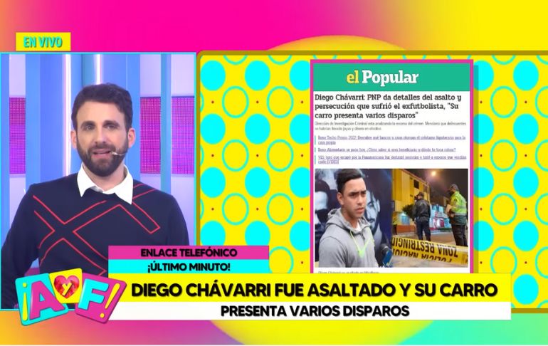 Diego Chávarri tras ser atacado a balazos: "Me decían que no me mueva porque me iban a matar"