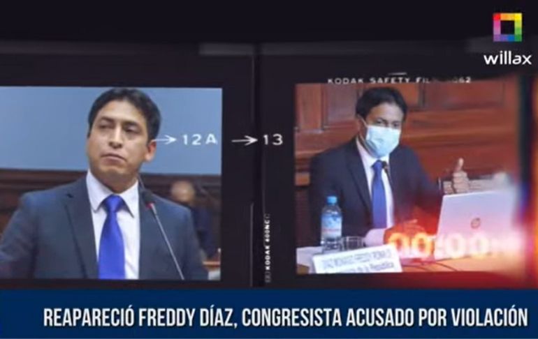 Portada: INFORME | Reapareció Freddy Díaz, congresista acusado por violación [VIDEO]