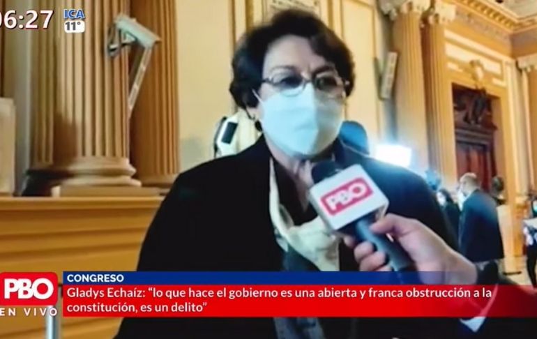 Gladys Echaíz sobre investigaciones a Castillo: Los colaboradores eficaces son cómplices del delito