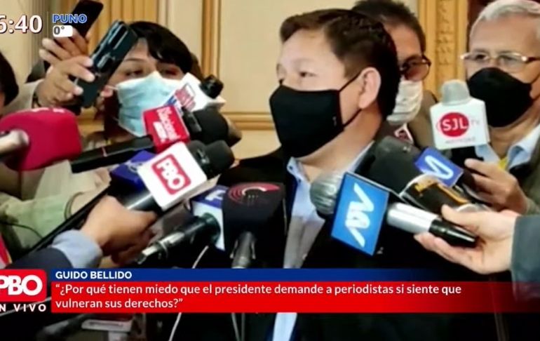 Guido Bellido sobre eventual denuncia de Pedro Castillo a dominical: "Nadie debe estar preocupado"