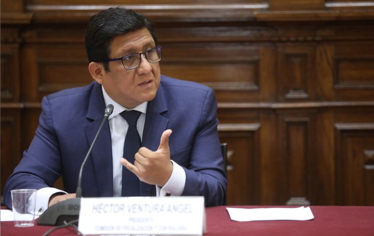Congreso: Héctor Ventura es ratificado como presidente de la Comisión de Fiscalización