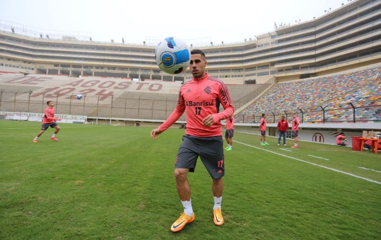 Copa Sudamericana: Internacional de Porto Alegre entrenó en el Monumental para enfrentar mañana al Melgar