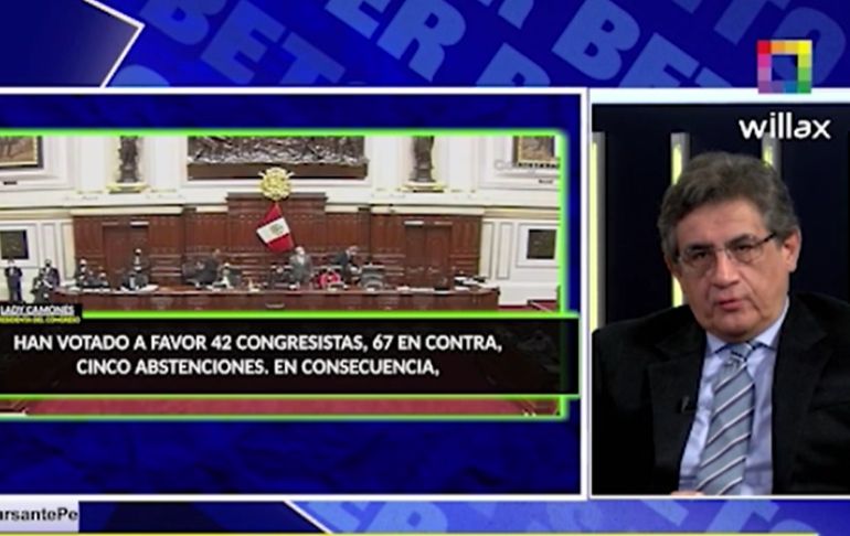 Juan Sheput: "El Congreso no tiene la voluntad de vacar a Pedro Castillo" [VIDEO]