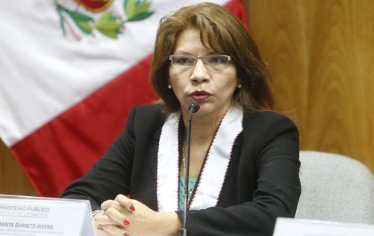 Portada: Fiscal Marita Barreto: "Estamos elaborando un pedido para que se convoque un Consejo de Estado"