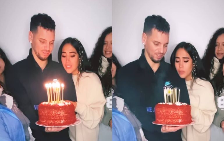 Melissa Paredes se quiebra al soplar las velas de su cumpleaños [VIDEO]