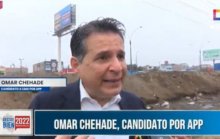 Portada: ELECCIONES 2022 | Omar Chehade: "No puede ser que Lima sea el repechaje de los perdedores de las elecciones presidenciales 2021" [VIDEO]