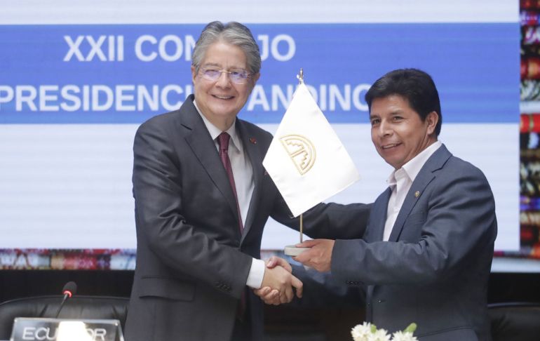 Pedro Castillo recibió presidencia pro tempore de la Comunidad Andina