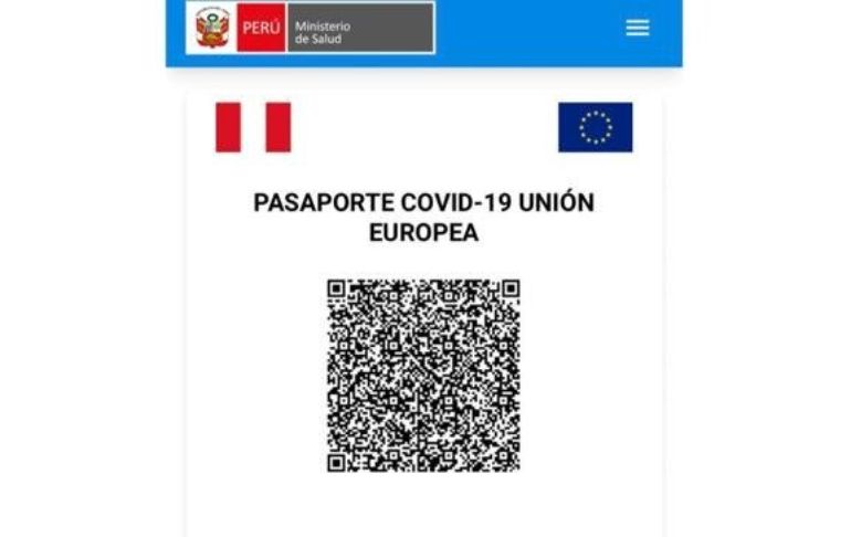 Minsa: implementan pasaporte COVID-19 para ingresar a países de la Unión Europea