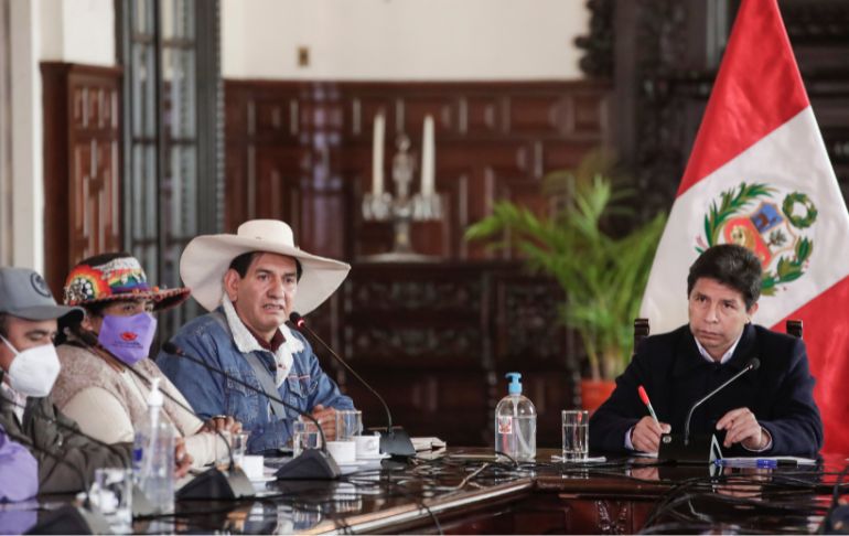 Portada: Pedro Castillo se reunió con dirigentes de rondas campesinas en Palacio