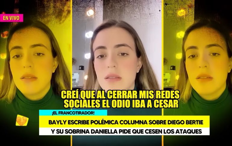 Sobrina de Diego Bertie pide que cesen los insultos contra su familia [VIDEO]