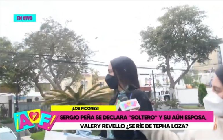 Valery Revello se ríe cuando le preguntan por el fin de la relación de Tepha Loza y Sergio Peña