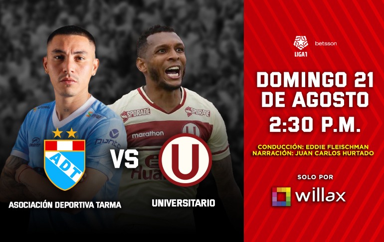 ¡EN EXCLUSIVA! ADT de Tarma vs. Universitario se transmitirá por Willax TV