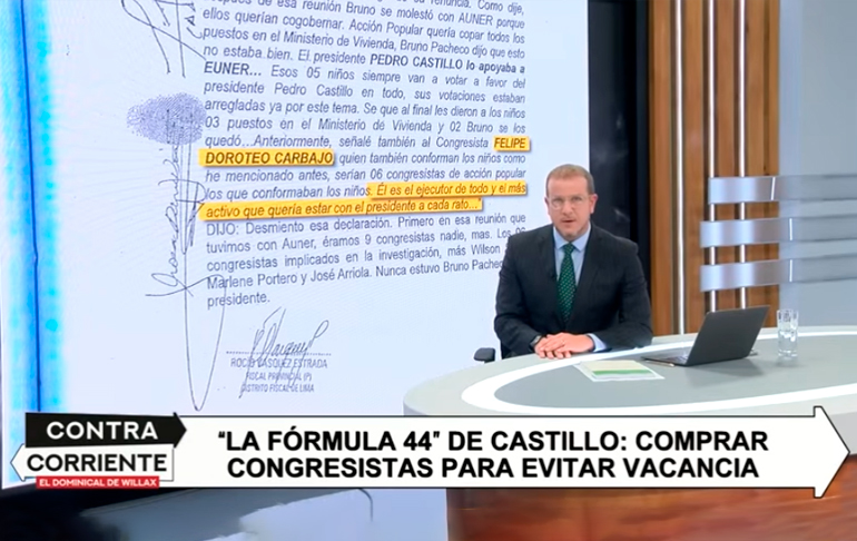 Portada: ¿Te perdiste ‘Contracorriente, El Dominical de Willax’? Míralo aquí