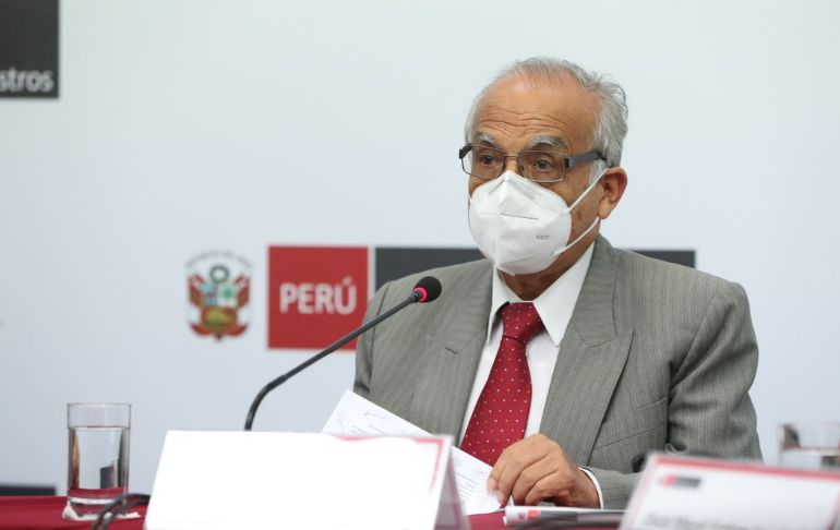 Premier Aníbal Torres brindará conferencia de prensa esta noche