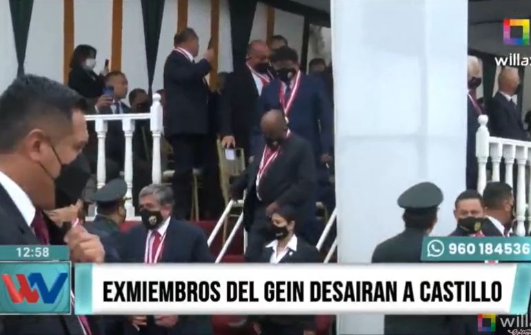 Exmiembros del GEIN se retiraron del estrado cuando Pedro Castillo llegó a la sede de la Dircote [VIDEO]