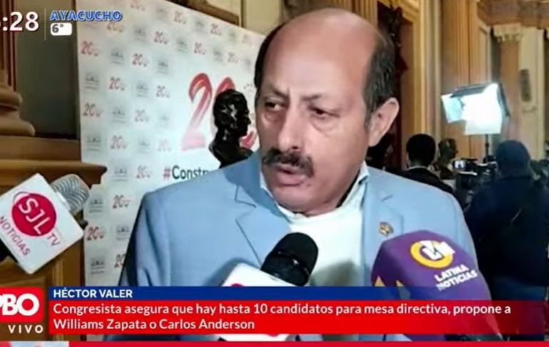 Héctor Valer sobre postular como titular de la Mesa Directiva: "Tengo otras tareas muy allegadas al presidente"