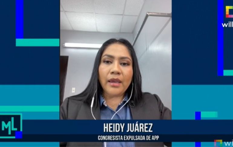Portada: Heidy Juárez: "Soy muy crítica del gobierno, soy de oposición" [VIDEO]