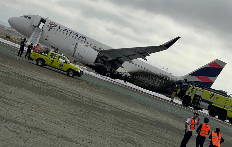 Portada: LAP tras accidente de avión de Latam en pista de aterrizaje del Jorge Chávez: "Los pasajeros se encuentran bien"