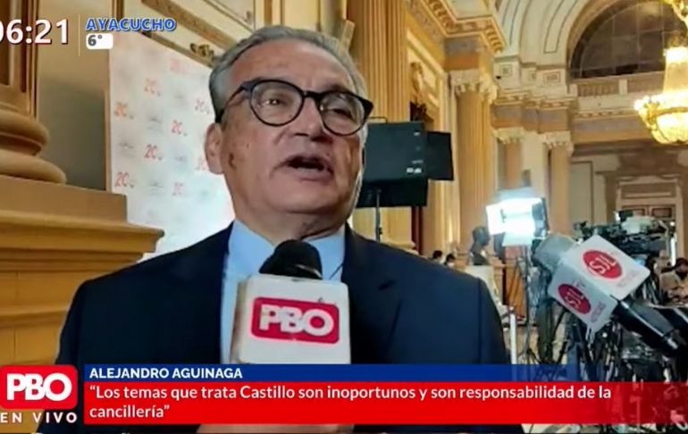 Portada: Alejandro Aguinaga: Pedro Castillo es "una persona muy limitada"