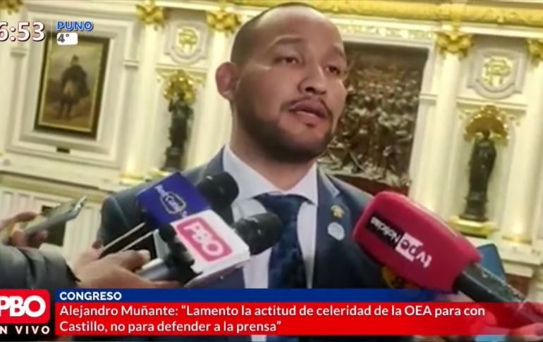 Portada: Alejandro Muñante cuestiona a la OEA tras pedido de Pedro Castillo: "Lamento esta actitud"