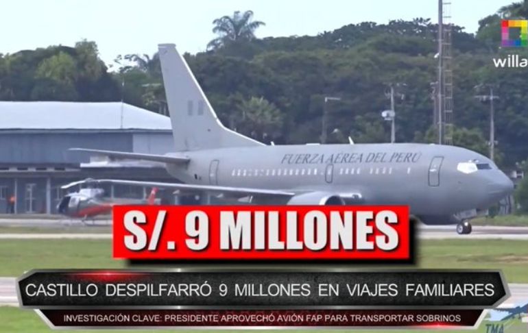 Portada: NOTA | Pedro Castillo despilfarró 9 millones en viajes familiares [VIDEO]