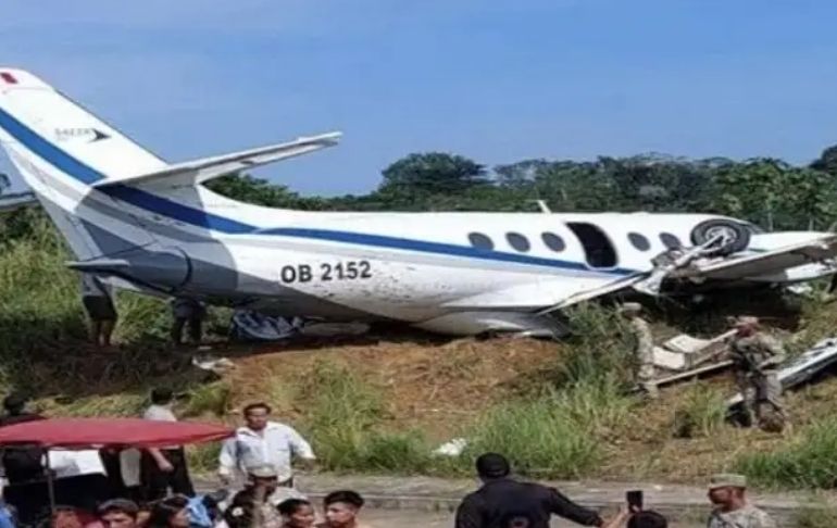 Loreto: avioneta con 15 pasajeros se estrella tras intentar despegar