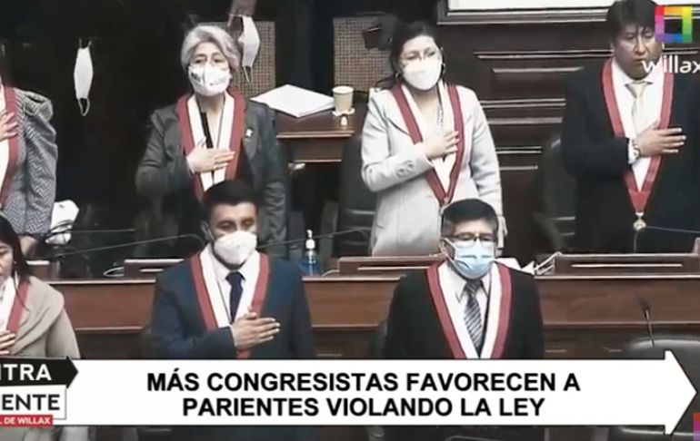 Portada: Más familiares de congresistas oficialistas contratan con el Estado [VIDEO]