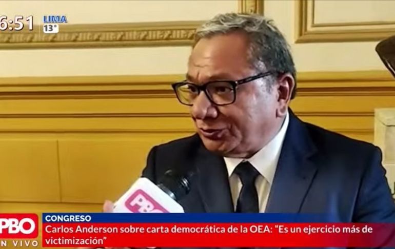 Portada: Carlos Anderson sobre carta democrática de la OEA: "Es un ejercicio más de victimización"