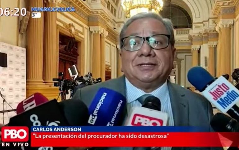 Portada: Carlos Anderson sobre traición a la patria: "La presentación del procurador ha sido desastrosa"