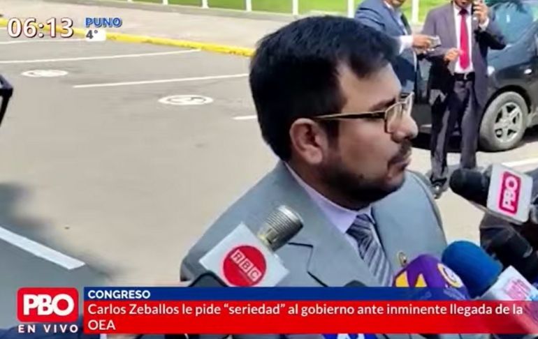 Portada: Carlos Zeballos: Pedro Castillo "tiene que ser más transparente"