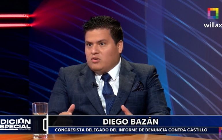 Diego Bazán: Es muy complicado obtener los votos por traición a la patria contra Pedro Castillo [VIDEO]
