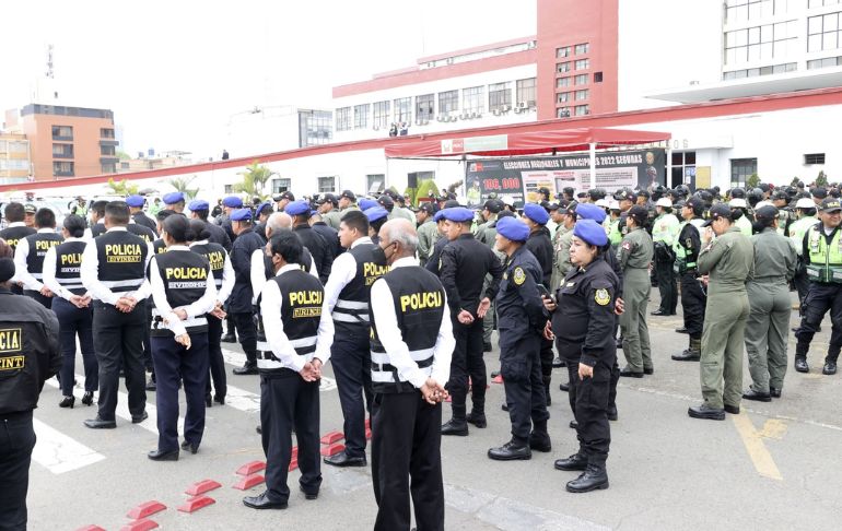 Mininter: un total de 106,000 efectivos policiales custodiará las Elecciones Regionales y Municipales
