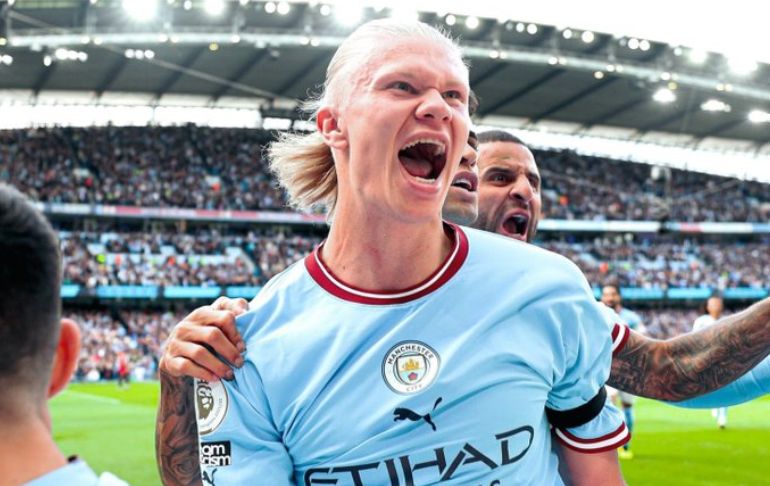 Con triplete de Erling Haaland: Manchester City apabulló 6-3 a Manchester United [VIDEO]