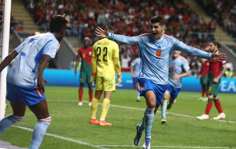 Nations League: España venció 1-0 a Portugal en Braga y pasó a la Final Four
