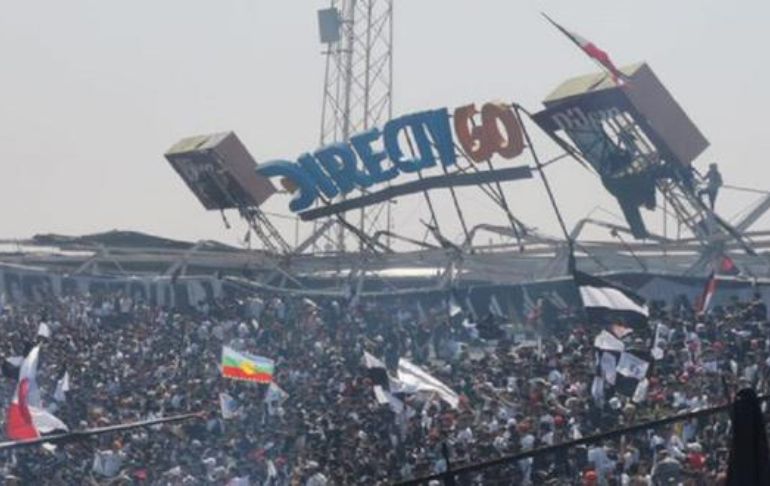 Chile: estructura del Estadio Monumental colapsa con hinchas del Colo Colo [VIDEO]