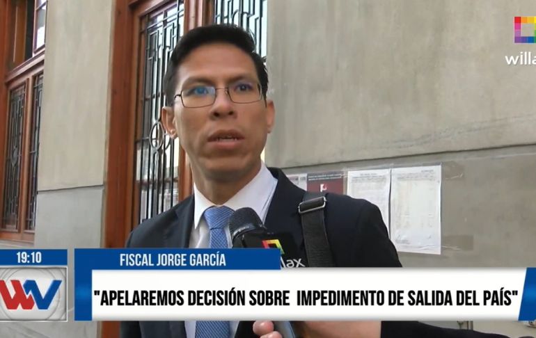 Fiscal Jorge García sobre rechazo del pedido de impedimento de salida del país para Lilia Paredes: "Apelaremos" [VIDEO]