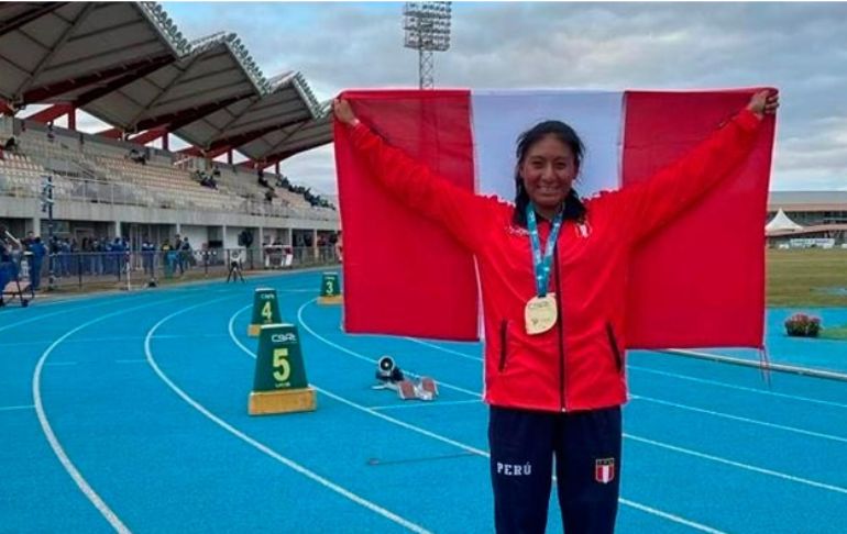 ¡Orgullo nacional!: Sofía Mamani ganó medalla de oro en Sudamericano de atletismo sub 23