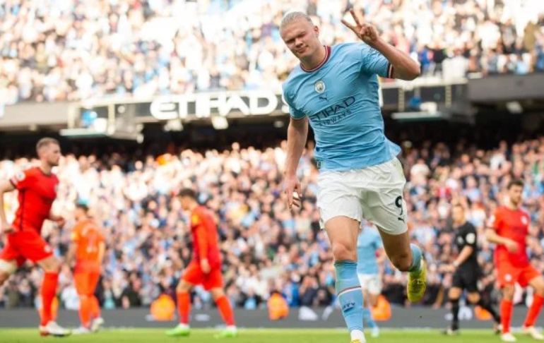 Manchester City venció 3-1 a Brighton con doblete de Erling Haaland [VIDEO]