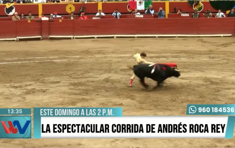 Este domingo podrás revivir la espectacular corrida del torero Andrés Roca Rey [VIDEO]