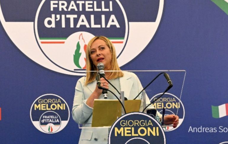 Portada: Italia: Giorgia Meloni afirma que gobernará para "unir a todos"