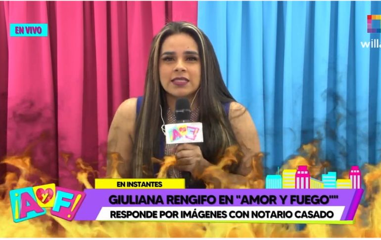 Giuliana Rengifo se presenta EN VIVO en Amor y Fuego: "Con pruebas en mano"