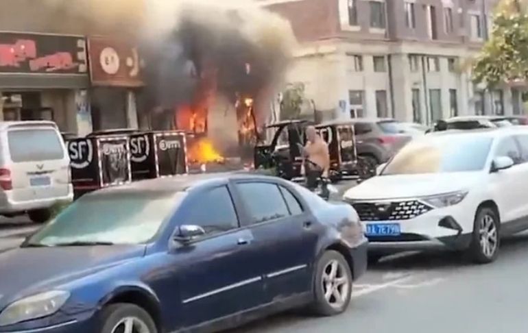 China: incendio en restaurante deja 17 fallecidos [VIDEO]