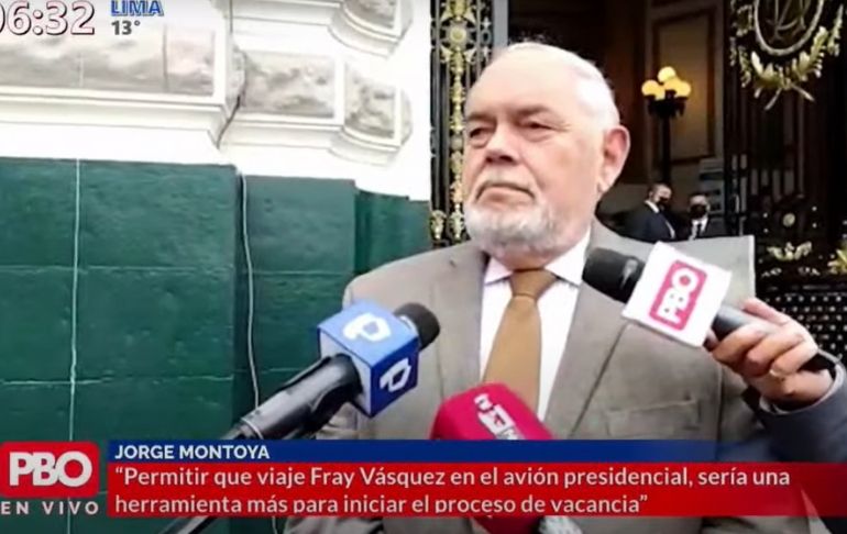 Portada: Montoya sobre presunta fuga de Fray Vásquez en avión presidencial: Sería una herramienta más para la vacancia