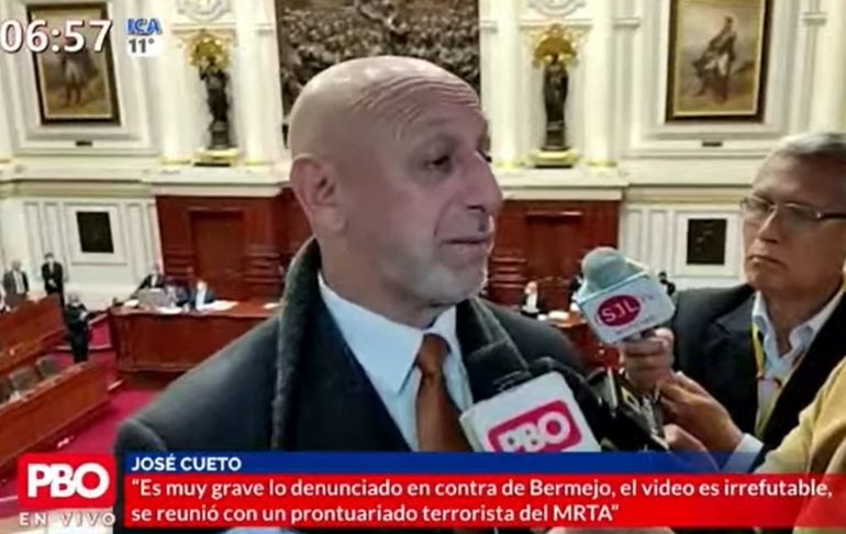 José Cueto sobre reunión entre terrorista del MRTA y Guillermo Bermejo: "Es muy grave"