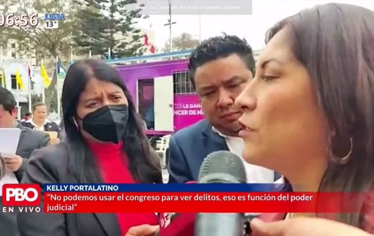 Kelly Portalatino sobre vacancia: "El Congreso no puede distraerse"