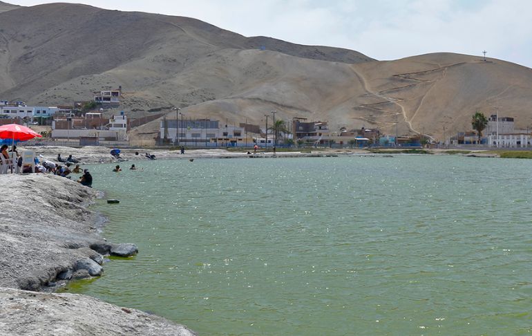 Portada: Denuncian que comuneros de Chilca dañan laguna medicinal en localidad de Las Salinas para invadir terrenos