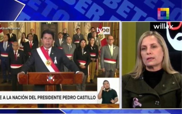 Maricarmen Alva sobre Mensaje a la Nación de Pedro Castillo: "Está totalmente desesperado" [VIDEO]