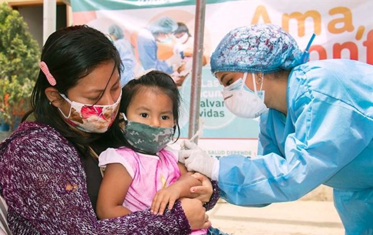 COVID-19: Minsa proyecta vacunar a más de 2 millones de niños menores de 5 años