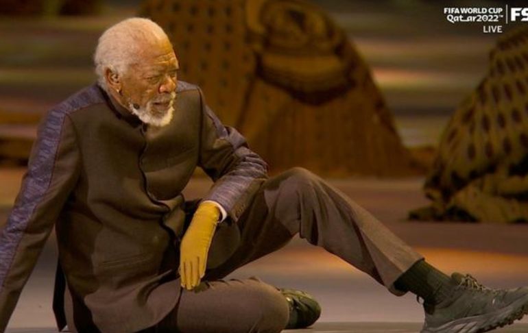 Morgan Freeman: ¿por qué el actor llevaba un guante en la ceremonia inaugural del Mundial Qatar 2022?