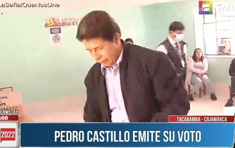 Elecciones 2022: Pedro Castillo emitió su voto en Tacabamba